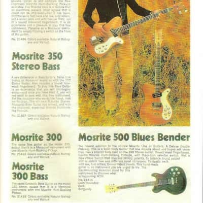1971 Mosrite Blues Bender 500 Black image 3