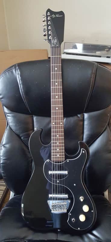 Jay Turser Sears Silvertone clone 2011 - Black metalflake image 1