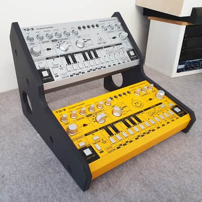 Behringer TD3 RD6 RD78 Black Valchromat Dual Wooden Stand image 5