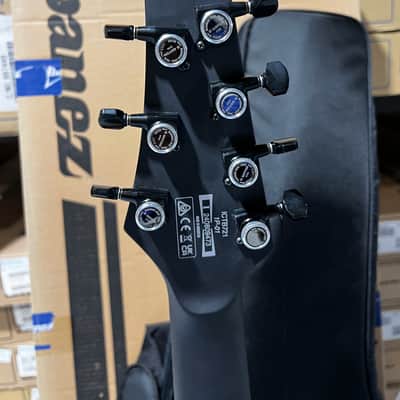 Ibanez Iron Label Iceman 7-string Electric Guitar - Black Flat image 6