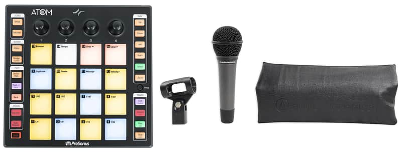 PRESONUS ATOM SQ MIDI USB Ableton DJ Pad Controller+Audio Technica Microphone image 1