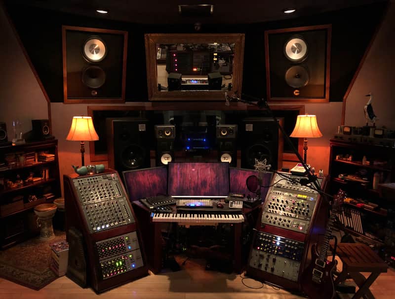 Pair of custom metal/wood equipment rack from archon studio Custom