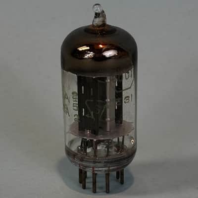 1952 Sylvania 6BC7 Vintage 1950s Black Plate D Getter Tube! T434 image 3