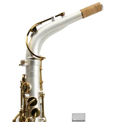 Antigua Winds Model AS4248SQ 'Powerbell' Alto Saxophone - Satin Silver/Gold Keys image 10
