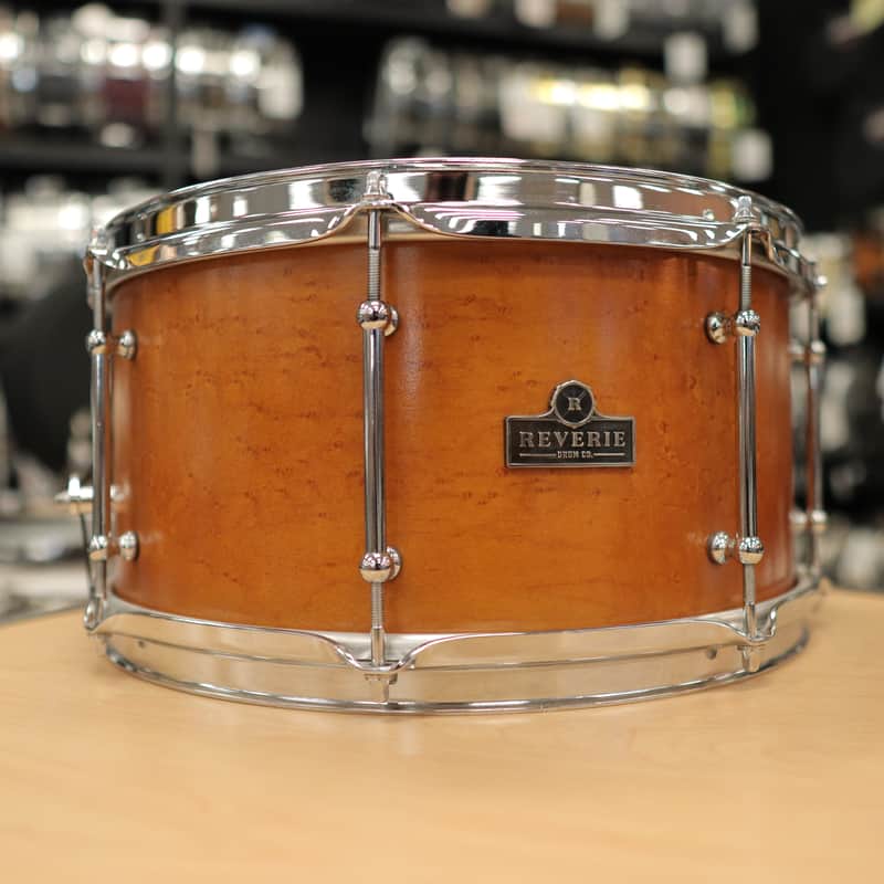 Pre-Owned Reverie Drum Co. 7x14" Birdseye Maple Snare Drum (Honey Maple) image 1