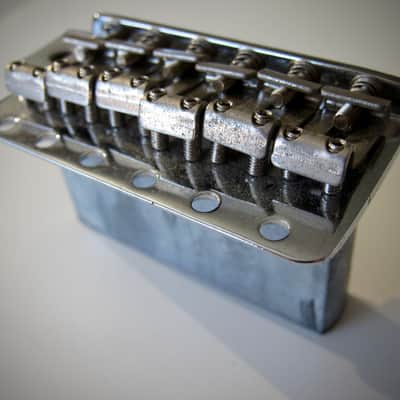 Fender Stratocaster Bridge with Claw, Springs & Screws Vintage Reissue Circa 1990s Chrome image 3