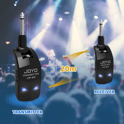 JOYO JW-03 2.4GHz Wireless Guitar System 4 Channels Rechargeable Audio Wireless Transmitter Receiver for Guitar Bass Electric Instruments image 2