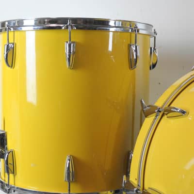 1980s Yamaha Tour Custom 8000 "Mellow Yellow" Drum Set image 4
