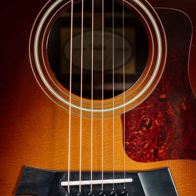 Taylor Custom Shop Dreadnought Acoustic Guitar - Vintage Sunburst with Hardshell Case - Used image 9