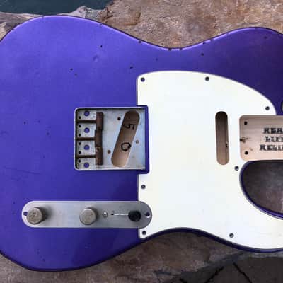 Real Life Relics Custom Tele Telecaster Body Purple Passion Metallic Aged image 2