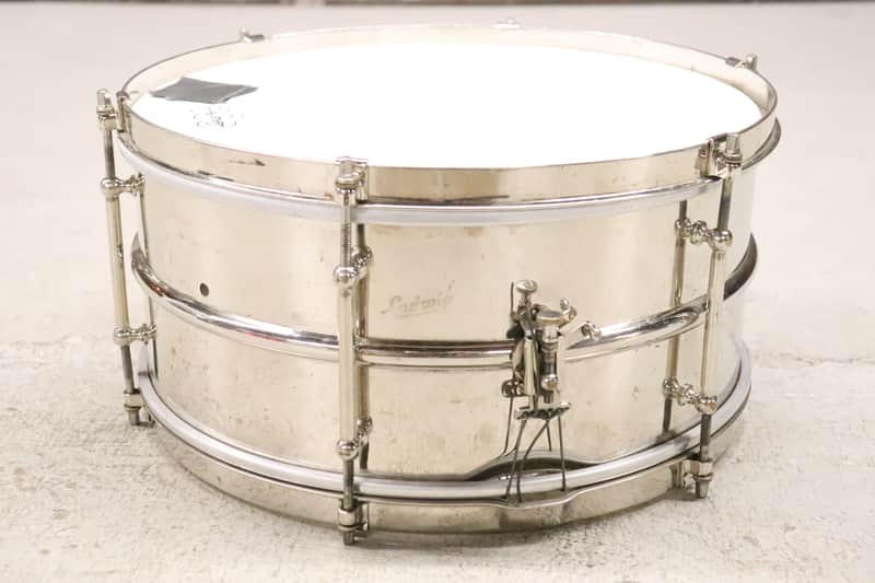 Ludwig Pioneer 6.5X14" NOB 2pc 6 Lug Snare Drum Vintage 1920's image 1