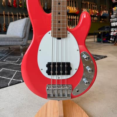 Sterling StingRay Short Scale with Roasted Maple Neck - Fiesta Red image 2