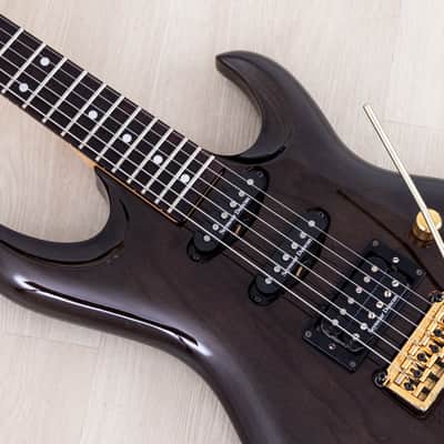 1990s Aria Pro II Custom Shop Gerry McGee Signature The Ventures SSH Superstrat, Trans Black w/ Seymour Duncan, Japan image 7