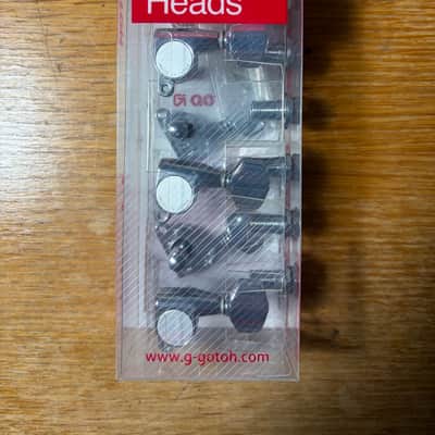 Gotoh SG360-05 Chrome Tuners 6-in-line Machine Heads with Oval Buttons image 1