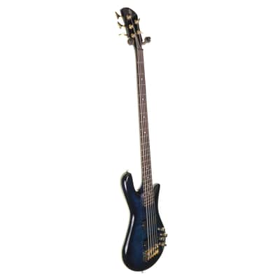 Spector Legend 5 Custom 5 String Bass Trans Blue Quilt Top image 4