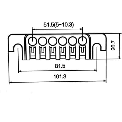 Guitar TP-6 Bridge Stop Bar - Vintage 70's Bridges Tailpiece with Studs and Inserts Replacement Compatible with LP Les Paul SG ES 6 String Electric Guitar(Black) image 2