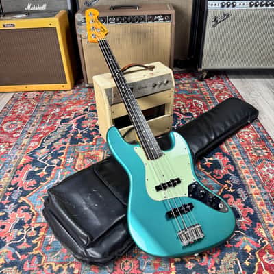 Fender JB-62 75US Vintage Reissue Jazz Bass Ocean Turquoise Metallic - 2004 image 5