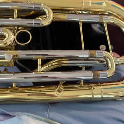 Jupiter JEP700 Standard Series Bb 3-Valve Euphonium 2010s - Clear-Lacquered Brass image 6