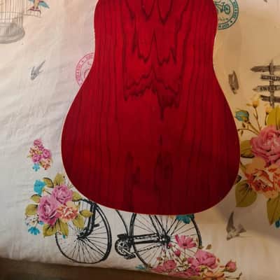 Washburn D-11 TR Trans Red Acoustic Guitar, Made In Korea image 4