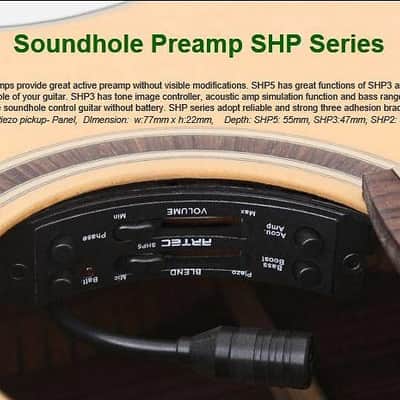 Artec SHP5 EQ Soundhole Pre amp Controller & mic blender E46 with Piezo Saddle FREE SHIPPING image 8