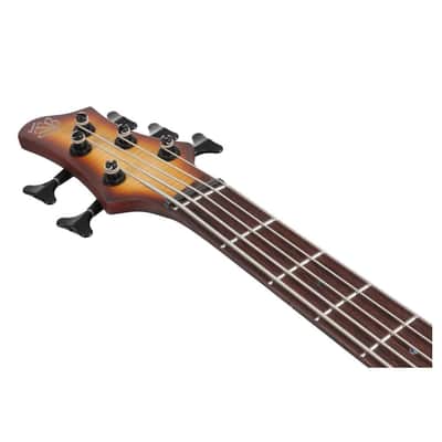 Ibanez BTB Bass Workshop 5-String Multi-Scale Electric Bass Guitar with Rosewood Fretboard (Natural Browned Burst Flat) image 5
