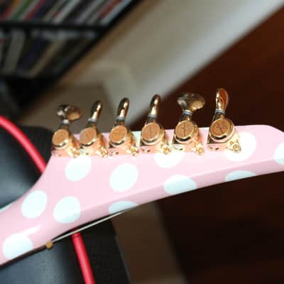 Xeno Guitars "Sweet Little Sixteen" Explorer-Shape, Pink Polka Dot image 13
