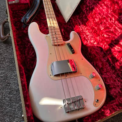 2016 Fender American Vintage '58 Precision Bass AVRI White Blonde image 1