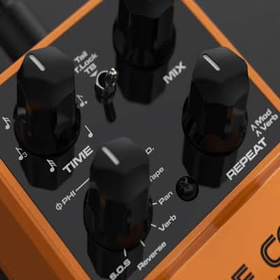 NuX Time Core Deluxe MKII Advanced Delay Effect Pedal for Electric Guitars and Bass Guitars, Orange image 5