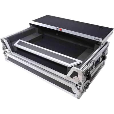 ProX ATA Flight-Style Road Case with Laptop Shelf for DDJ-FLX10 and DDJ-GRV6 Controllers (Black / Silver) image 2