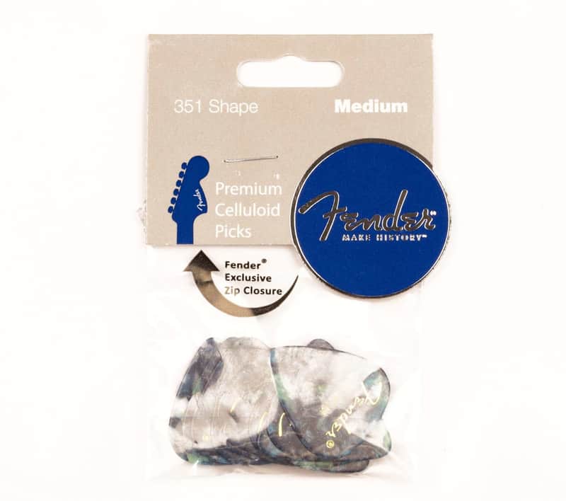 Genuine Fender® 351 Premium Picks, 12 pack, Ocean Turquoise Medium 198-0351-808 image 1