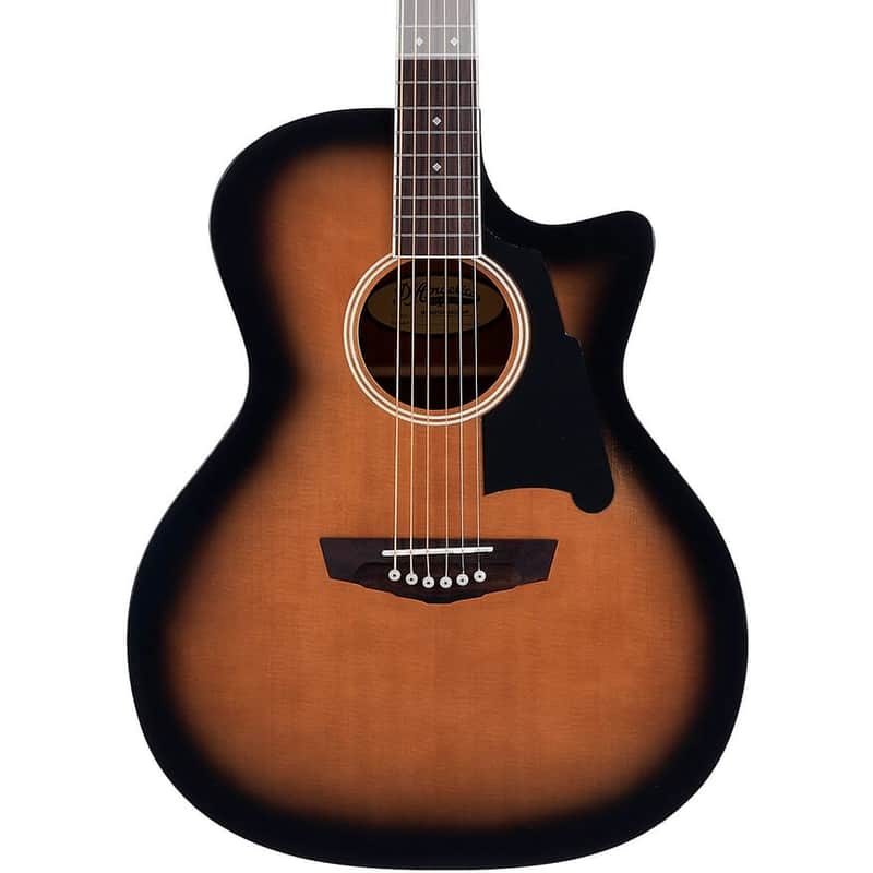 D'Angelico Premier Gramercy Acoustic-Electric Guitar in Aged Burst Finish; Captivating Elegance, Mint image 1