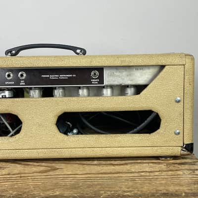 1961 Fender Bandmaster 40-Watt 2-Channel 1x12" Piggyback Guitar Amp - Brown panel image 8