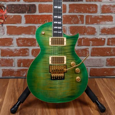 ESP USA Custom Shop Eclipse FR Flame Maple Top Lime Burst 2022 w/OHSC image 1