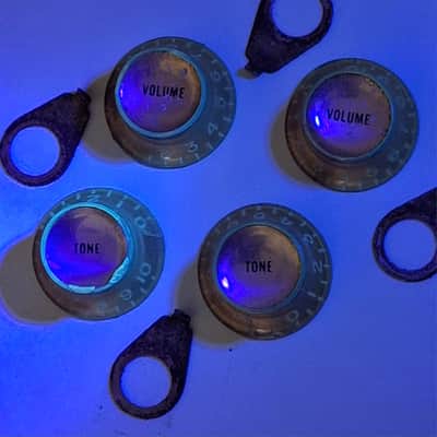Original 1960 Gibson Les Paul Gold Reflector Knobs And Pointers Set - ES-335 TDC SG Standard Custom image 5