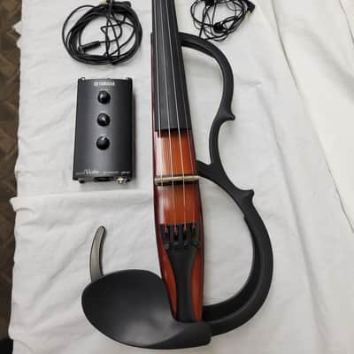 Yamaha Professional Silent Violin, model SV250 circa 2020, with used case image 2