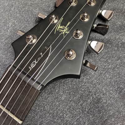 LTD Hex-7 Nergal Signature 7-String Electric Guitar Matte Black w/ Flying V Case image 12