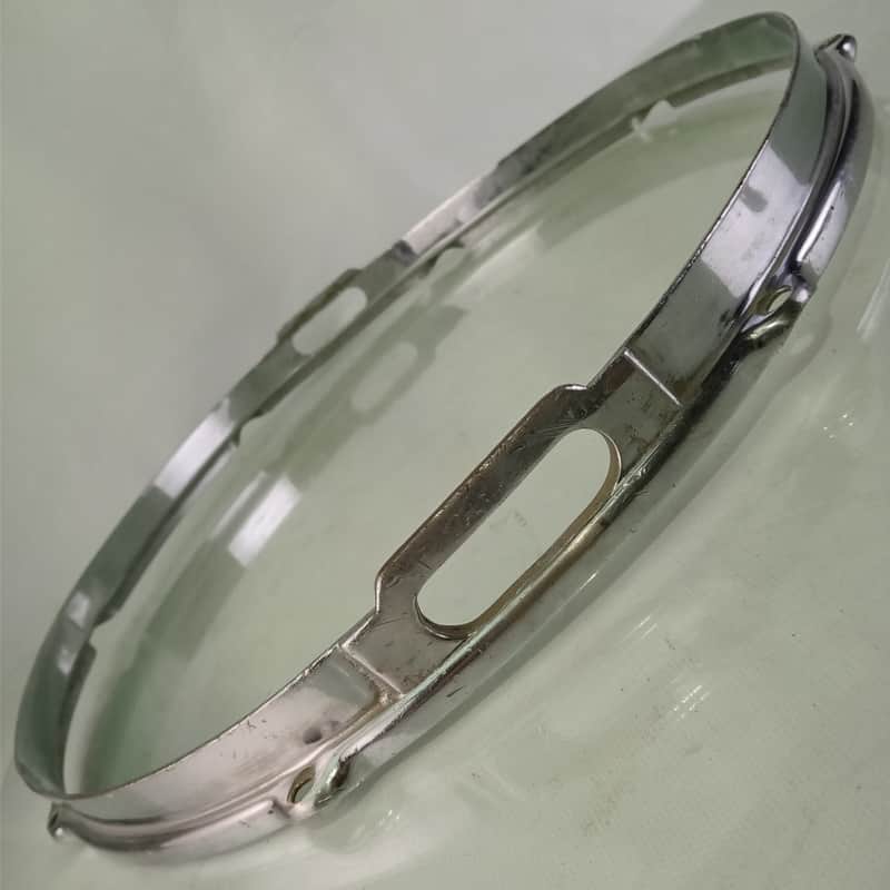 Leedy 15"COB Stick-Chopper Snare Drum Resonant Rim/Hoop Double-Flng Chrome-Brass image 1