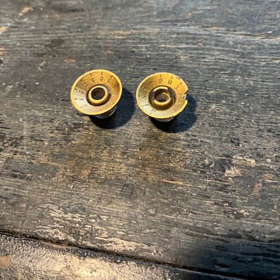 Teisco Knobs V and T 60's 70's - Gold image 2