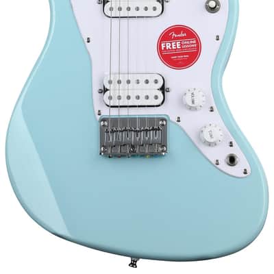 Squier Mini Jazzmaster HH Electric Guitar - Daphne Blue with Maple Fingerboard image 1