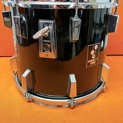 Vintage Sonor Lite 14"x12" Rack Tom - May 1984 - Black Lacquer - 100% Original / Very Good+ image 2