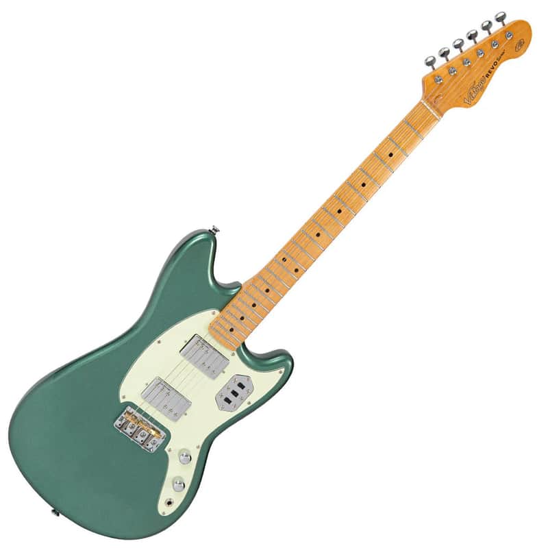Vintage REVO Series Colt HH Twin Hardtail Electric Guitar, Met...