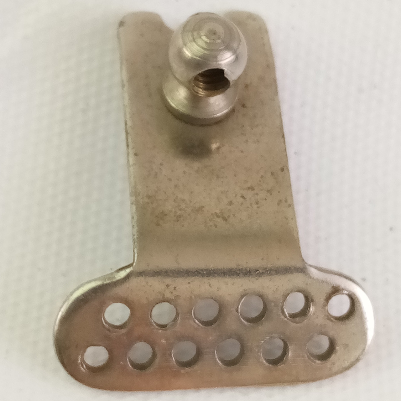 Leedy & Ludwig Snare Drum Strainer Throw-Off Slide 5/8" Wide Body Vintage Nickel — main photograph