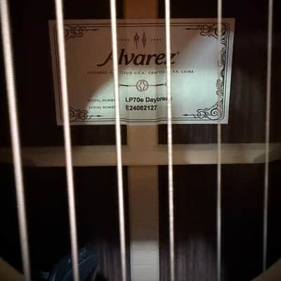 Alvarez LP70E Daybreak Alvarez Laureate Parlor Guitar Acoustic Electric - Daybreak (LP70E_Daybreak) image 10