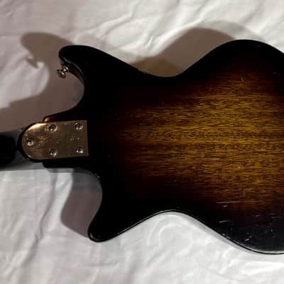 Vintage Kingston 1960's Electric Guitar - Tobacco/Sunburst two tone dual pickups image 14