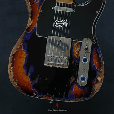 Fender Telecaster Midnight Blue/Sunburst Heavy Aged Relic by East Gloves Customs image 1