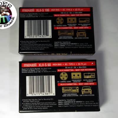 2-2000 Maxell XLII-S 100 & 60 Mins Gold Type II Made in England CR02 High Position Cassette Tape CD New Sealed NOS - Will Combine Shipping! image 3