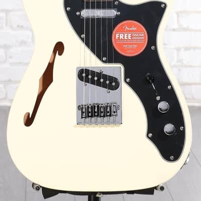 Squier Affinity Series Telecaster Thinline Electric Guitar - Olympic White with Laurel Fingerboard (TeleTLAFOWd8) image 6