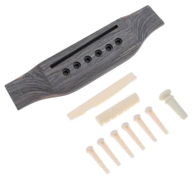 Acoustic Guitar Bridge Kit 40/41" – Saddle Nut Pins Set Wood Replacement Parts image 1