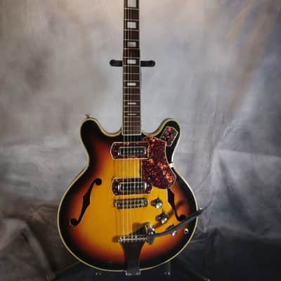 Kawai Vintage Made in Japan Semi Hollow Body Archtop Electric Guitar 1960s Sun Burst image 1