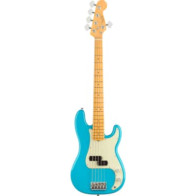 Fender American Professional II Precision Bass V MN (Miami Blue) - 5-String Electric Bass image 1
